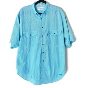 Vintage 80’s 90's Levi's Silver Tab Button Up Short Sleeved Shirt Size Large